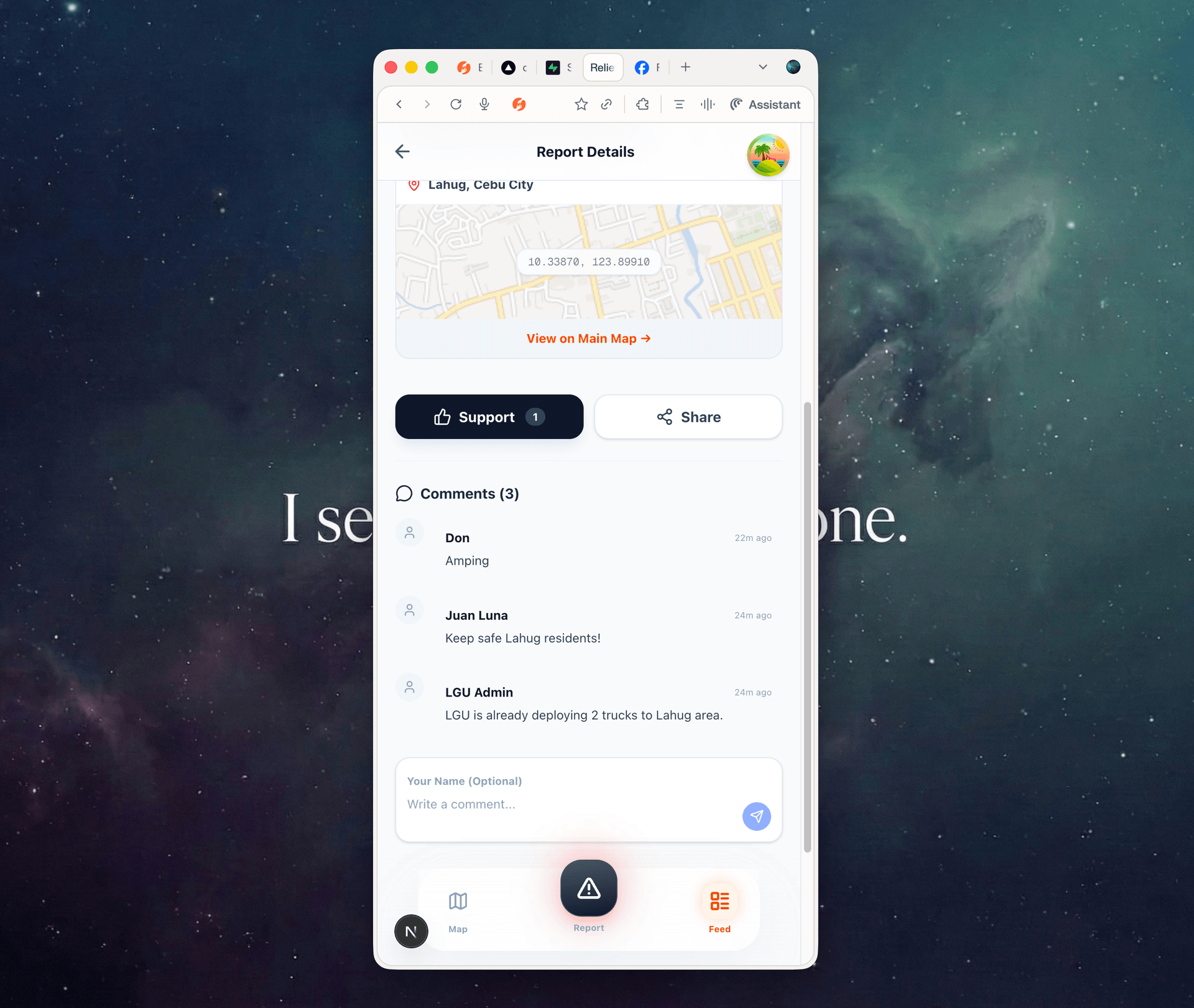 Mobile reporting step 2